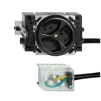 Presa INS FH 3×T13 L1 nero 53mm per cavo piatto Powerbus 