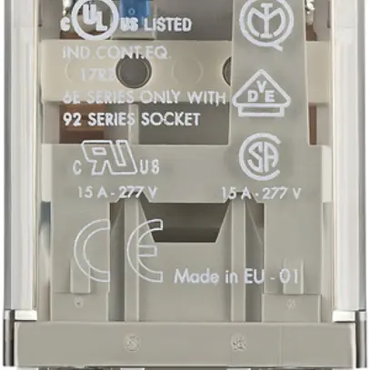 Relè di potenza innestabile Finder 62, 2C 16A/12VDC AgCdO indicatore 