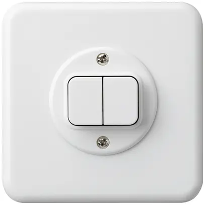 Contact à poussoir ENC basico C+C/1L blanc 