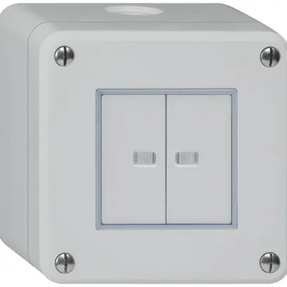 Interrupteur AP robusto IP55 schema 3+3 2×lumineux gris 