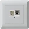 Scatola INC kallysto.line 1×RJ45s+1×TT83 grigio chiaro 