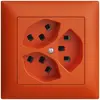 Presa INC 3×T23 16A arancione EDIZIOdue, con morsetti innest. 