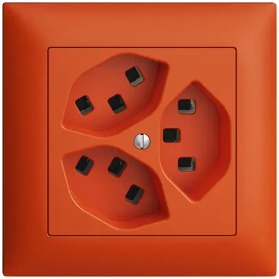 Prise ENC 3×T23 16A orange, EDIZIOdue, avec bornes enf. 