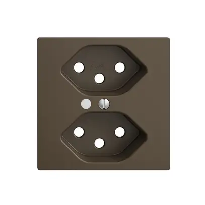 Kit frontale EDIZIOdue coffee 60×60mm 2×T13 con lente 