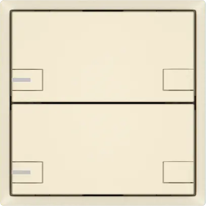 Pulsante universale EDIZIO.liv UNI SNAPFIX® c.LED RGB 2× com.2T cr 