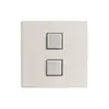 Kit di copertura EDIZIOdue elegance per tasto doppio bianco artico 