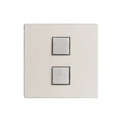 Kit de recouvr. EDIZIOdue elegance pour poussoir double blanc arctique 