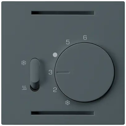 Pannello frontale Hager kallysto, per termostato, con interruttore antracite 