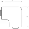 Angle plat Bettermann pour canal d'installation WDK gris clair 40×90mm 