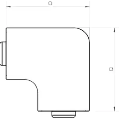 Angle plat Bettermann pour canal d'installation WDK gris clair 40×90mm 