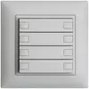 Poussoir ENC KNX 4× EDIZIOdue gris clair RGB sans LED 