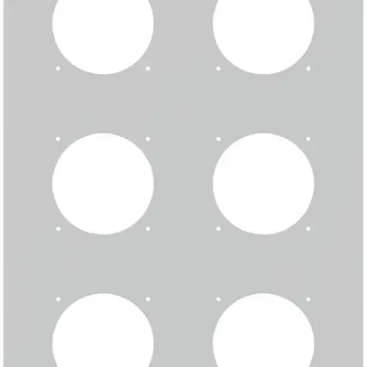 Placca d.montaggio INC robusto 3×2 alluminio, grigio 