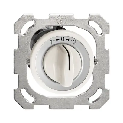 Contatto rotativo INC 1>0<2 bianco con manopola 