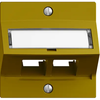 Kit di montaggio S-One EDIZIOdue F per 2×RJ45 obliquo, olive 