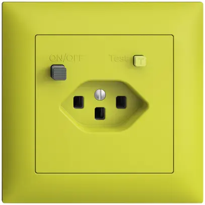 Prise ENC EDIZIOdue T23 FI 30mA FMI, lemon 