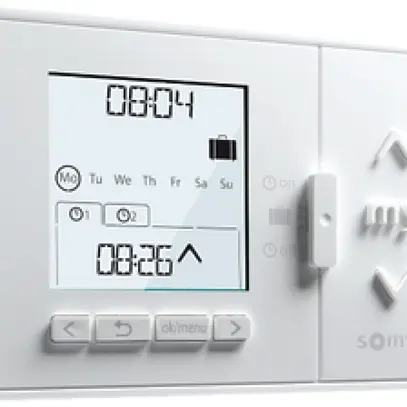 Interrupteur horaire RF AP Somfy io, 1 canal, 4 commandes de temps/jour 