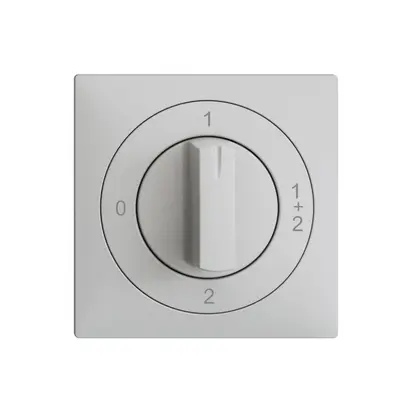 Kit frontal EDIZIOdue 0-1-1+2-2 60×60mm gris clair pour interrupteur rotatif 