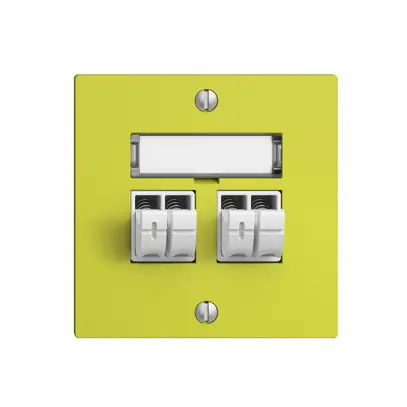 Presa audio Push Type EDIZIOdue F, 2×, kit di dicitura, lemon 