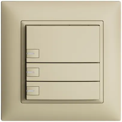 Pulsante INC KNX 3×EDIZIOdue vanille RGB con LED 