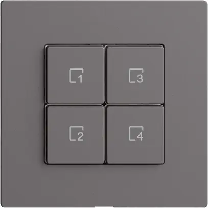 Szenentaster 4 Szenen/4T WLAN Edue Wiser dunkelgrau 