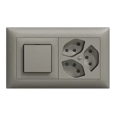 Combinazione INC EDIZIOdue 3/1P +3×T13 grigio scuro, orizzontale 