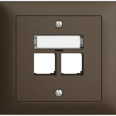 Kit de montage INC S-One EDIZIOdue FKE pour 2×RJ45 droite, coffee 