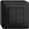 Interruttore/contatto a pulsante AP Feller EDIZIOdue A-R+3/1L nero 
