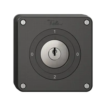 Interrupteur rotatif NUPU NEVO, 2/1 L, avec serrure&2 clés, KS, 0-1-0-2, noir 