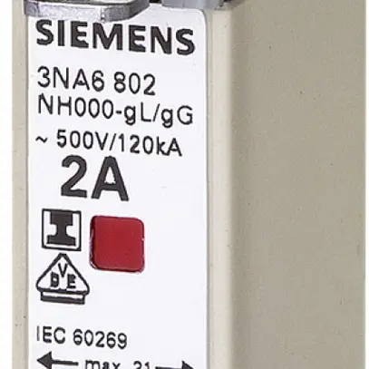 Fusibile HPC Siemens SENTRON 3NA DIN-000 63A gG, indicatore combinato, isolato 