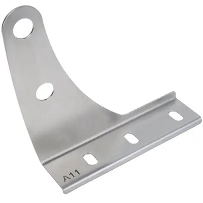 Schneefang Glaromat Stütze A11 für 2 Rohre 1/2" Chromstahl, blank 