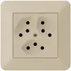 Prise ENC kallysto.trend 3×T13/1 beige avec sécurité enfants 