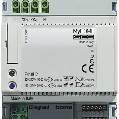 Variateur universel AMD 2 can. Legrand MyHOME 2×300 VA 