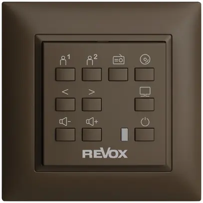 Commande murale EDIZIOdue pour Voxnet FMI, avec 10 bout., LED, IR, coffee 