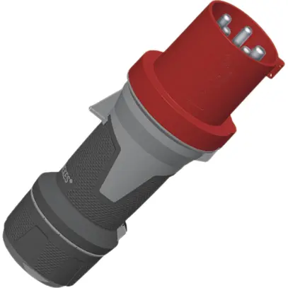 Spina mobile CEE PowerTOPXtra 63A IP44 4P 7h 500V Ø90×250mm nero 