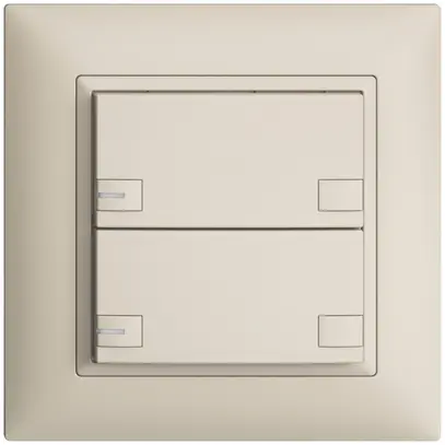 Poussoir ENC KNX 2× EDIZIOdue colore crema RGB avec LED 