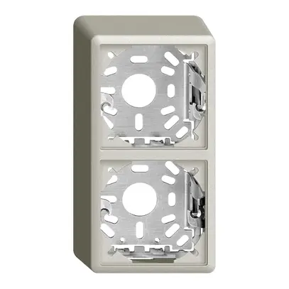 Cappa con piastra di base 54/39mm p.combinazioneFX verticale/orizz.grigio chiaro 