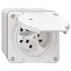 Presa NAP NEVO, 3×T23, IP21, c.LED, bianco 