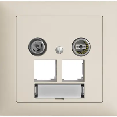 Presa multimedia INC EDIZIOdue FKE EASYNET 15dB, p.2×RJ45 S-One, crema 