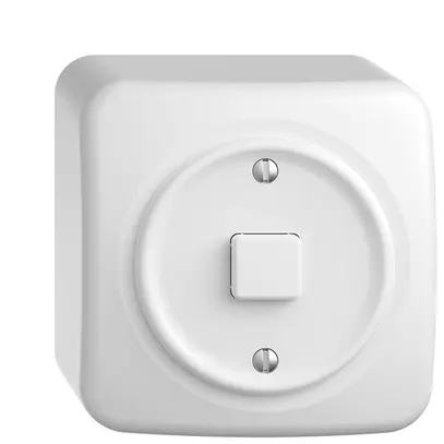 Poussoir KNX AP STANDARDdue 1×LED RGB, avec capteur de température, blanc 
