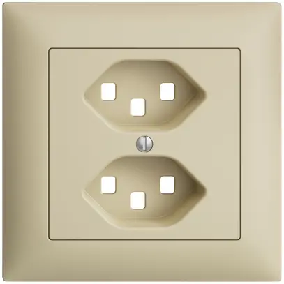 Kit frontal ENC EDIZIOdue vanille 88×88mm 2×T23 