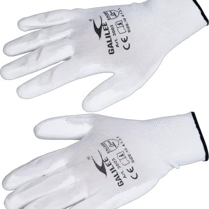 Arbeitshandschuhe weiss, Grösse 9 