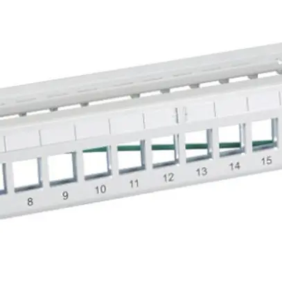 Panneau de distribution 19" INFRALAN 24-Port Keystone vide blindé 1UH, gris 