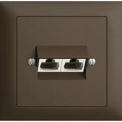 Prise INC 2×RJ45/u 4P sép.EDIZIOdue coffee ITplus 