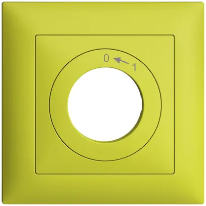 Kit frontal EDIZIOdue 0<-1 lemon 88×88mm pour contact pivotant 