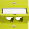 Montageset S-One EDIZIOdue F für 2×RJ45 schräg, lemon 