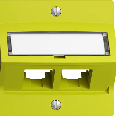 Kit de montage S-One EDIZIOdue F pour 2×RJ45 oblique, lemon 
