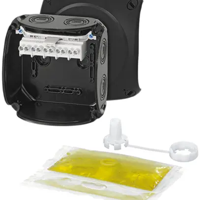 Boîte de dérivation AP Hensel WP noir 1.5…6mm² 5P 850ml 40A 