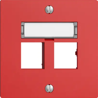 Kit montaggio EDIZIOdue uscita dritta, per 2×RJ45 freenet, berry 