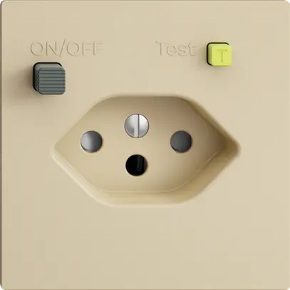 Presa INC EDIZIOdue T13 FI 30mA F, shutter vanille 