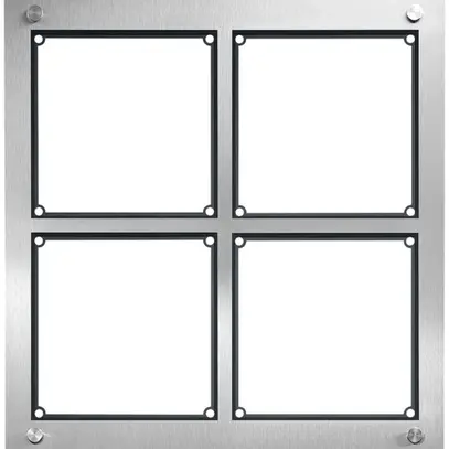 Scatola INC per citofono Hager elcom.modesta 2×2 2-fili c.cornice, acciaio preg. 